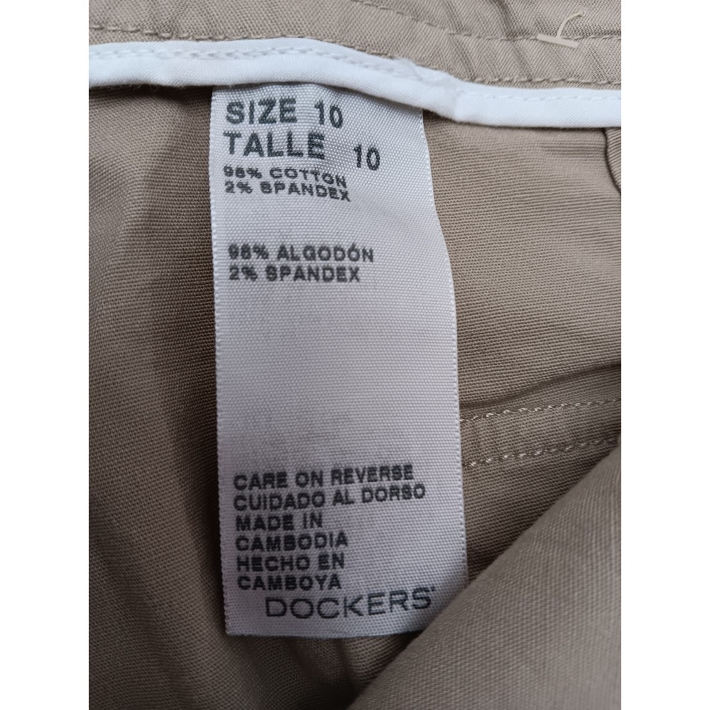Dockers Womens Size 10 Khaki Capri Pants Cropped Stretch Cotton Blend Casual - Picture 7 of 15